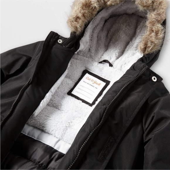 Toddler boys parka jacket with attached faux fur hood nwt - Picture 2 of 6